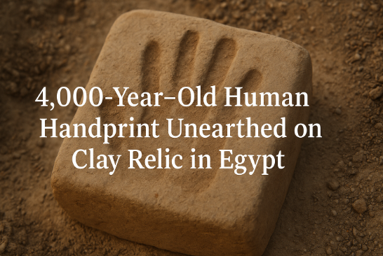 4,000-Year-Old Human Handprint Unearthed on Clay Relic in Egypt